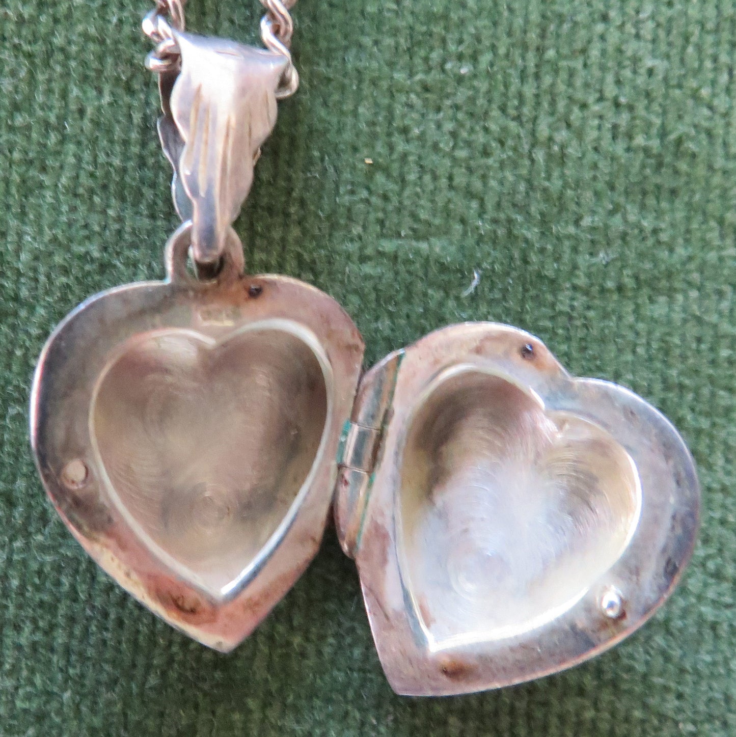 925 Silver Heart Shaped Photo Locket And Chain