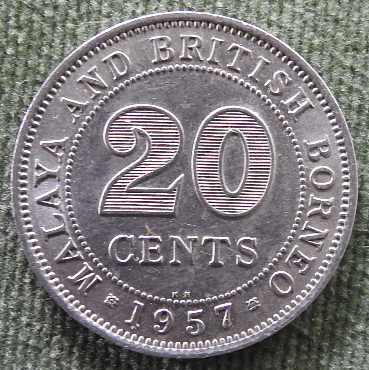 Malaya & British Borneo 1957 20 Cent Queen Elizabeth II Coin