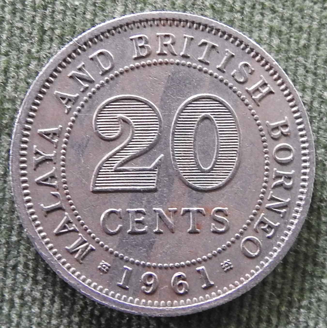 Malaya & British Borneo 1961 20 Cent Queen Elizabeth II Coin