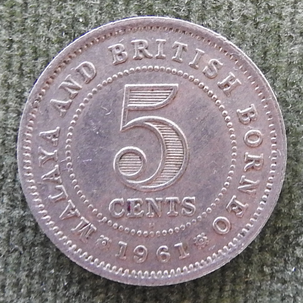 Malaya & British Borneo 1961 5 Cent Queen Elizabeth II Coin