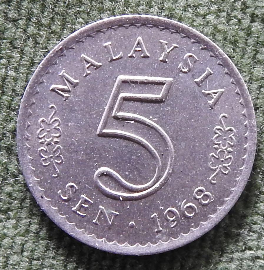 Malaysia 1968 5 Sen Coin - Circulated