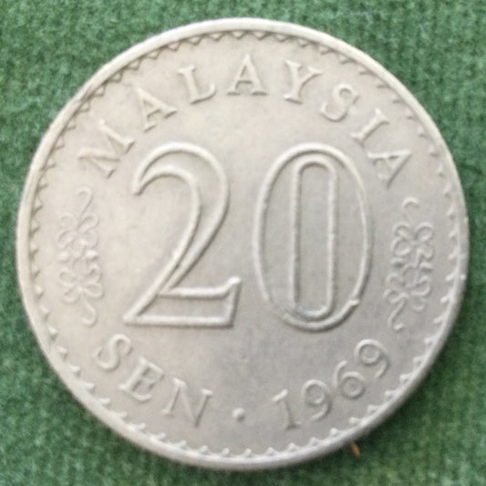 Malaysia 1969 20 Twenty Sen Coin