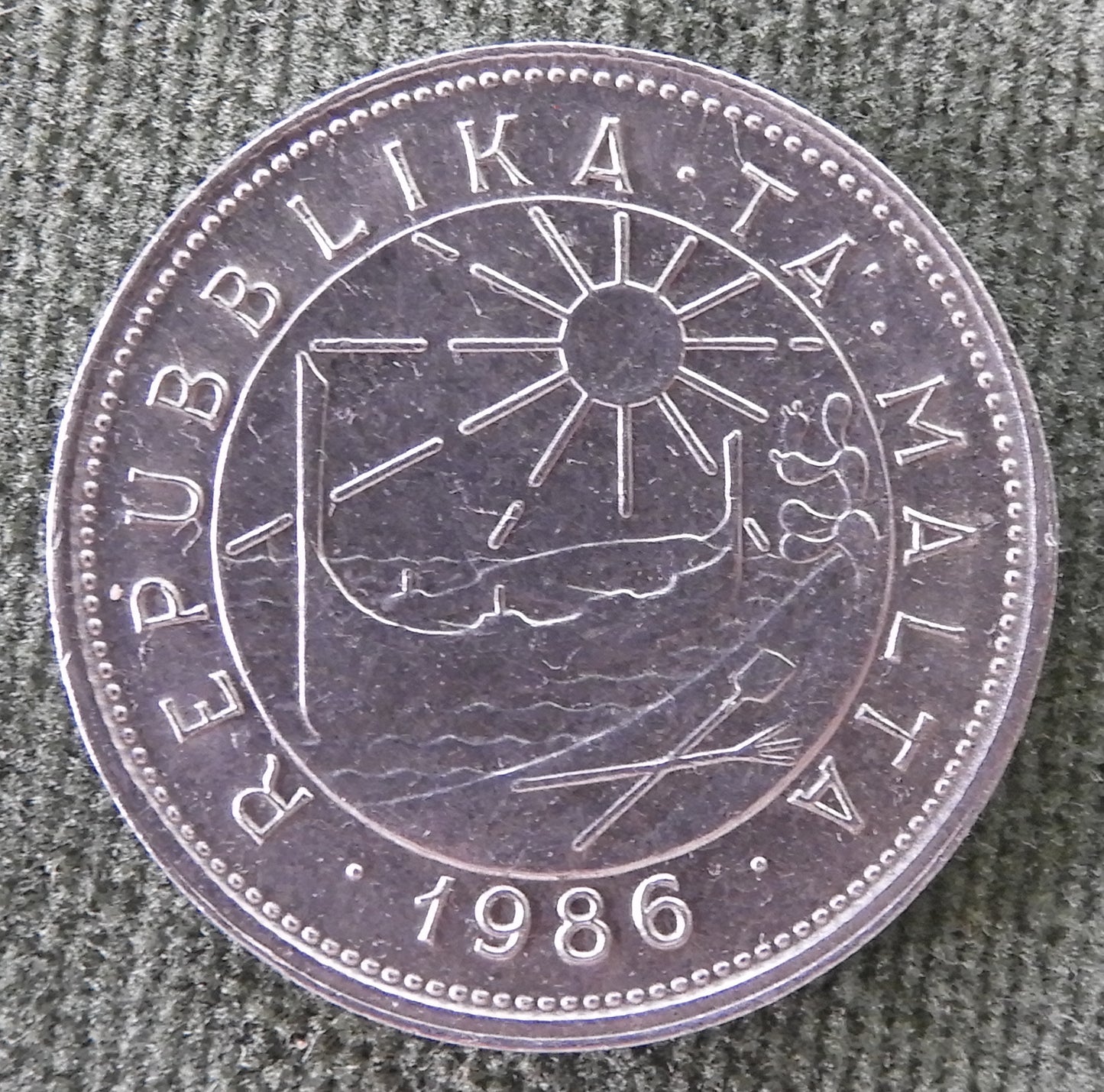 Maltese Malta 1986 25 Cent Coin