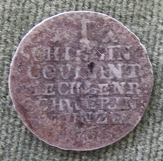 Mecklenburg-Schwerin 1764 1 Schilling Courant Coin Duke Friedrich II
