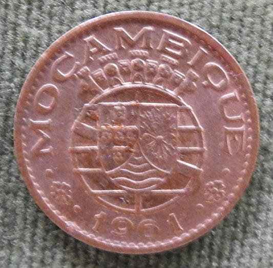 Mozambique 1961 20 Centavos Arms Within Crowned Globe Coin