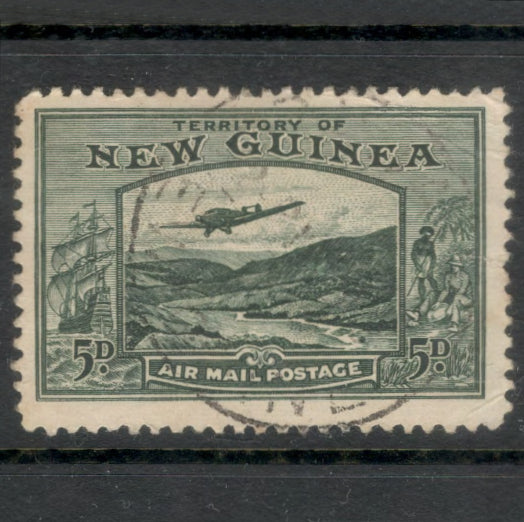 New Guinea 1937 5d Dark Green Airmail Stamp