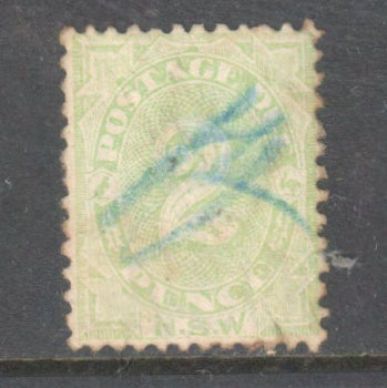 New South Wales 1891 2d Light Green Postage Due Numeral Stamp - Perf:10-11