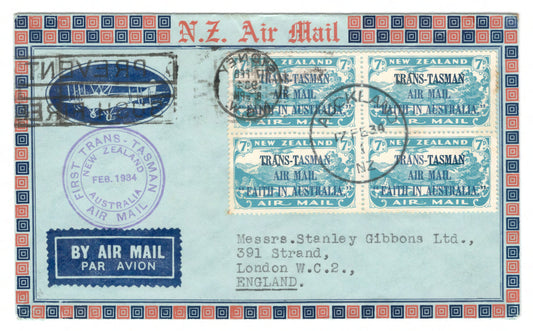 New Zealand 1934 Airmail Cover - Faith In Australia - First Trans-Tasman Airmail