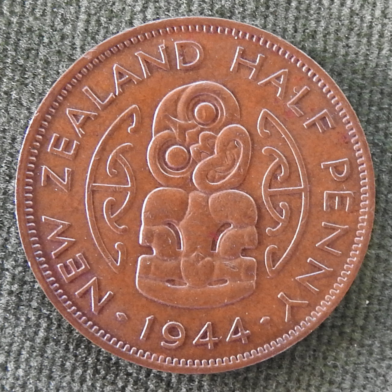 New Zealand 1944 Half Penny King George VI Coin