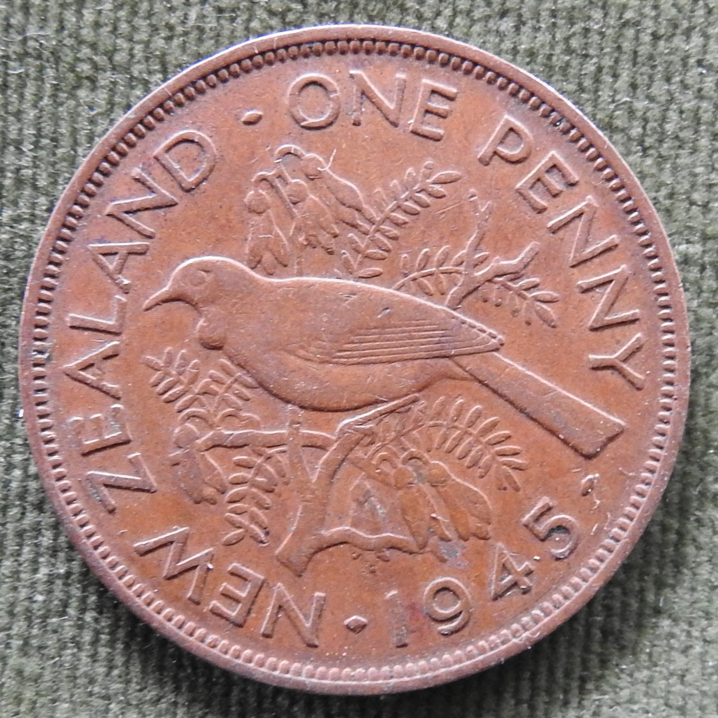 New Zealand 1945 Penny King George VI Coin