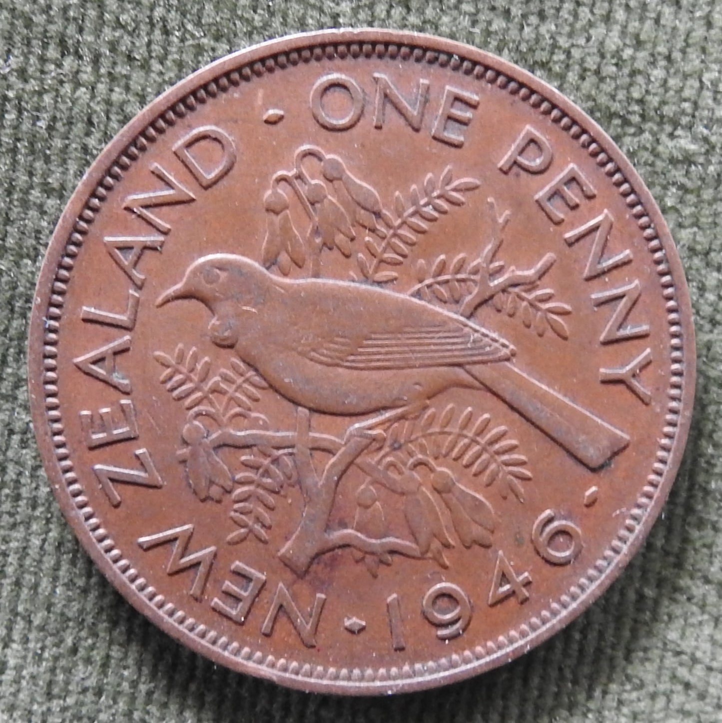 New Zealand 1946 1 Penny King George VI Coin