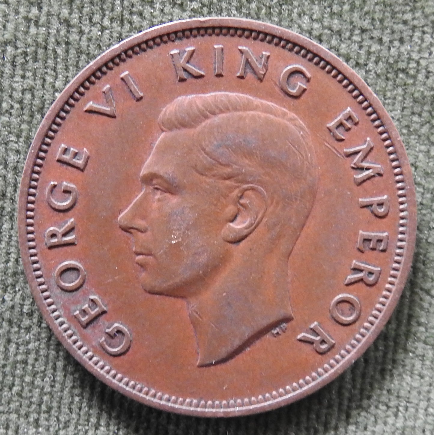 New Zealand 1946 1 Penny King George VI Coin