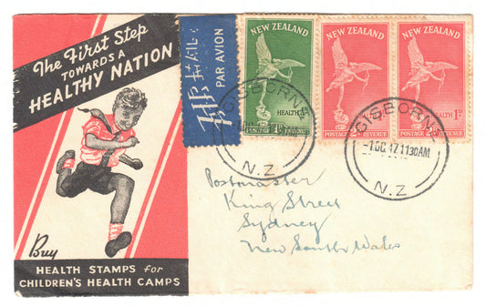 New Zealand 1947 Childrens Health Camps Hand Stamped FDC