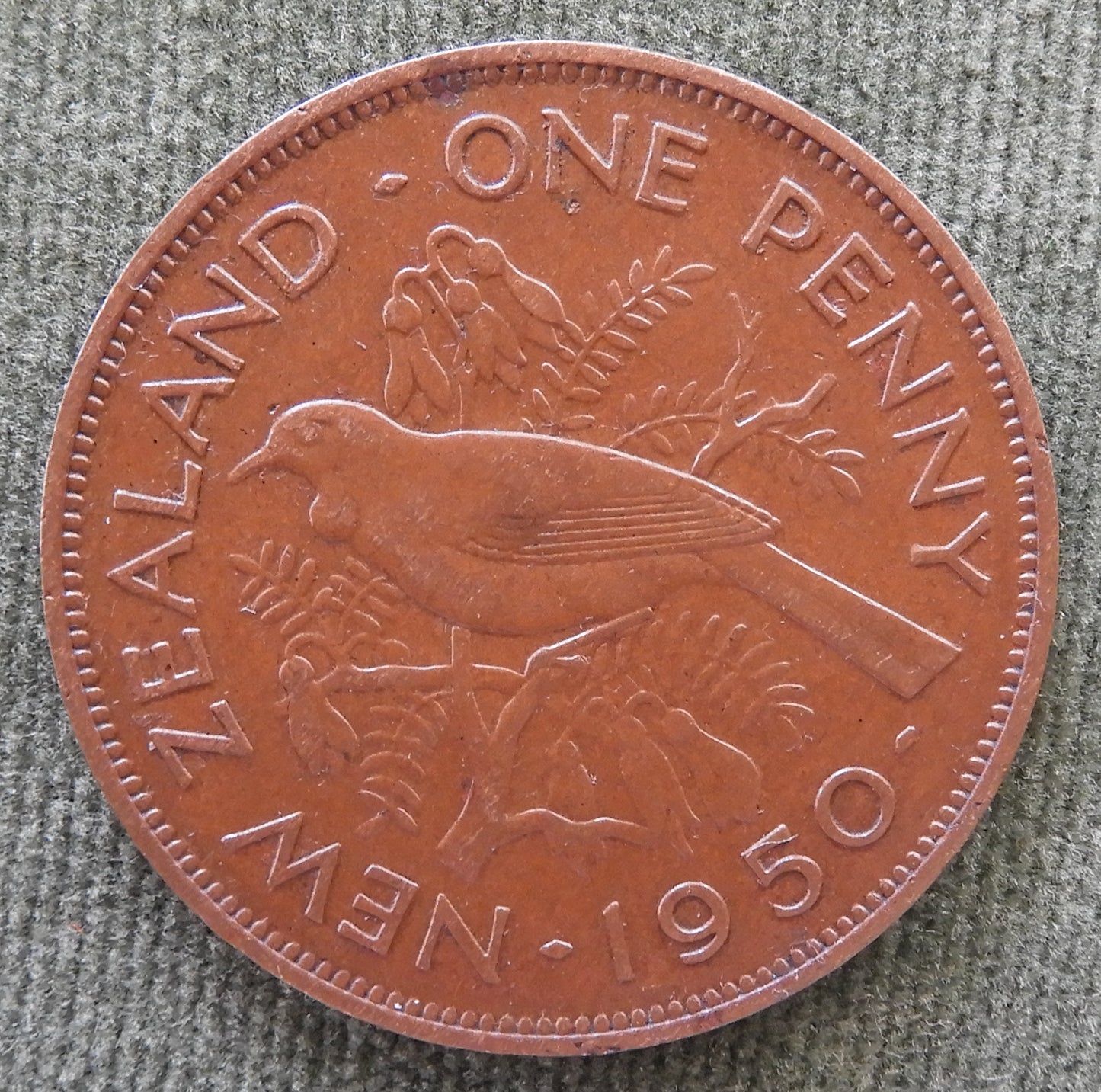 New Zealand 1950 Penny King George VI Coin