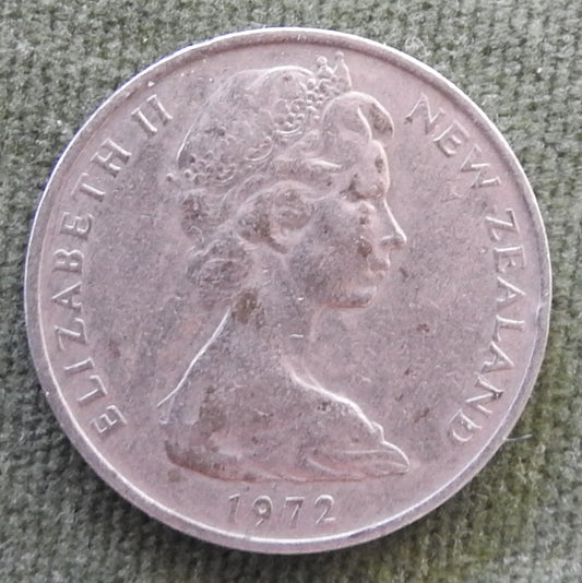 New Zealand 1972 10 Cent Queen Elizabeth Coin