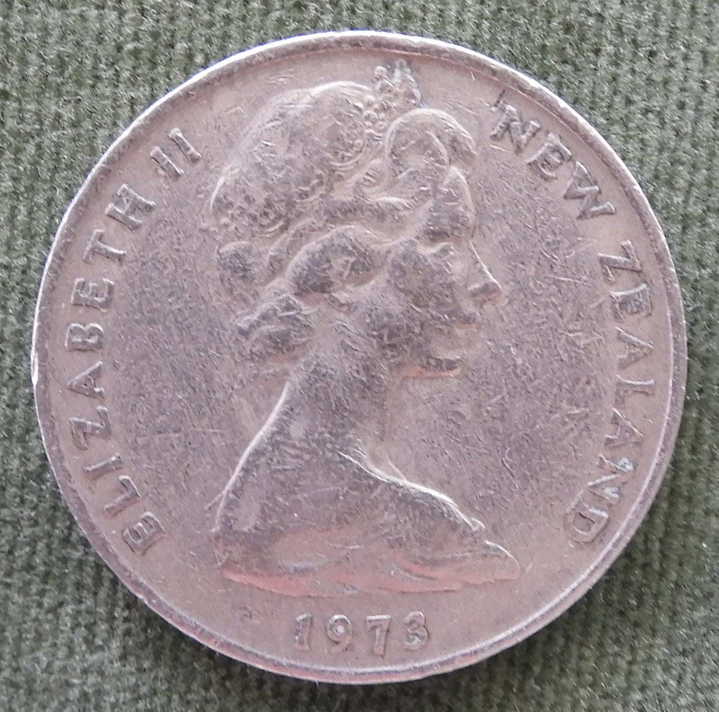 New Zealand 1973 20 Cent Queen Elizabeth Coin