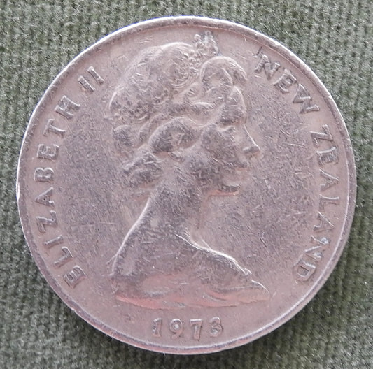 New Zealand 1973 20 Cent Queen Elizabeth Coin