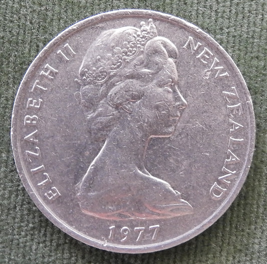 New Zealand 1977 20 Cent Queen Elizabeth Coin