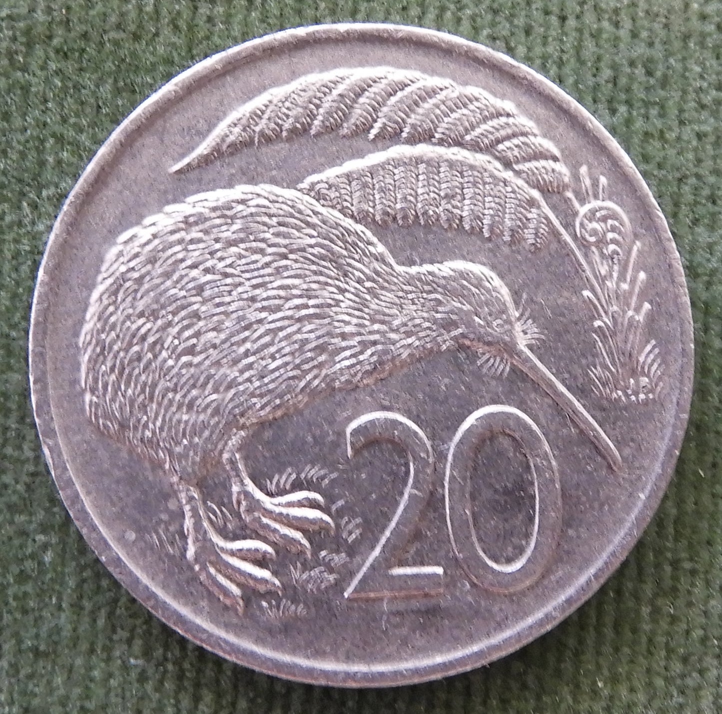 New Zealand 1977 20 Cent Queen Elizabeth Coin