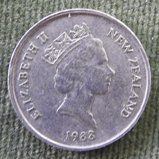 New Zealand 1988 5 Cent Queen Elizabeth II Coin