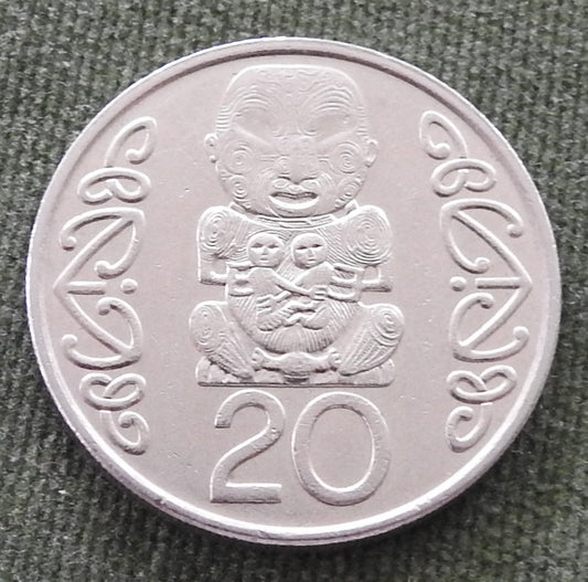 New Zealand 1990 20 Cent Queen Elizabeth Coin