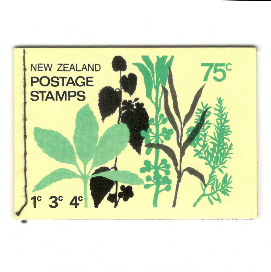 New Zealand 1974 1 3 & 4 Cent Butterflys & Moths Stamp Booklet Of 21 Stamps $0.75