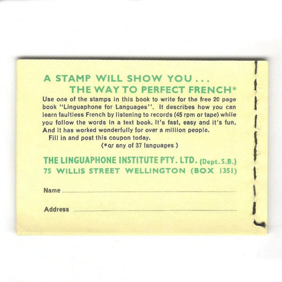 New Zealand 1974 1 3 & 4 Cent Butterflys & Moths Stamp Booklet Of 21 Stamps $0.75