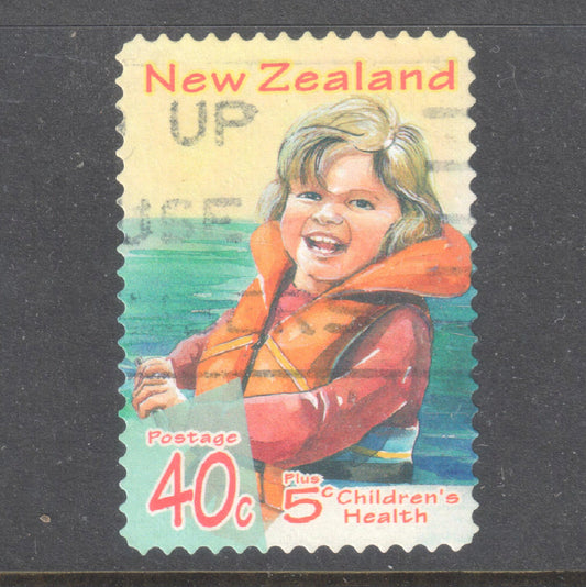 New Zealand 1994 45+5 Cent Multicoloured Children's Health - 75th Anniversary of the Children's Health Camps Stamp - Perfin:14.5