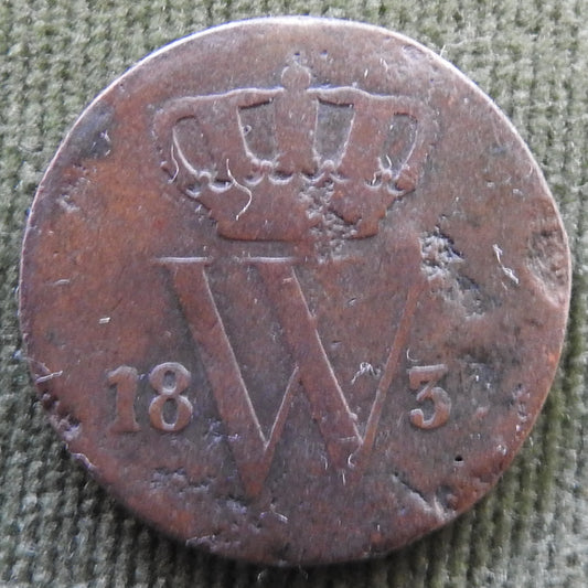 Netherlands 1837 1 Cent King Willem I Coin - Circulated