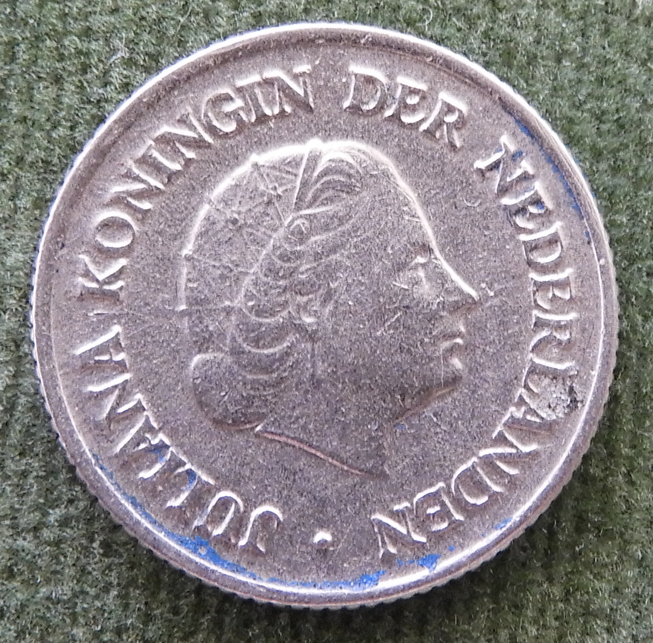 Netherlands 1950 25 Cent Coin Juliana