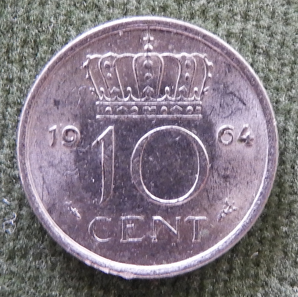 Netherlands 1964 10 Cent Juliana Coin