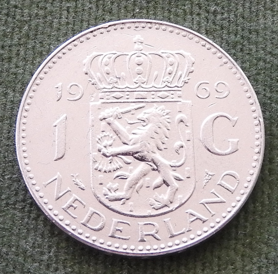 Netherlands 1969 1 Gulden Coin Juliana