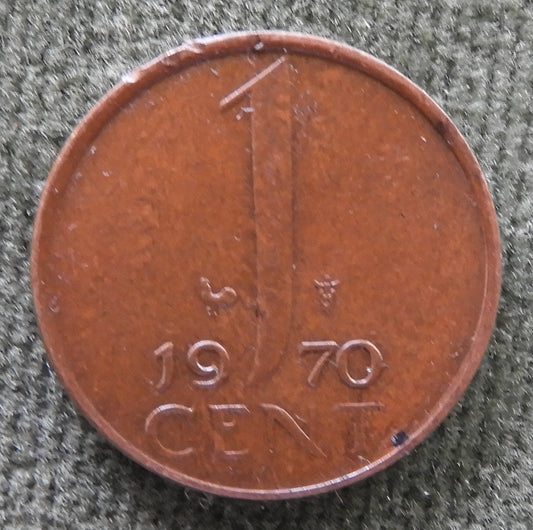 Netherlands 1970 1 Cent Juliana Coin