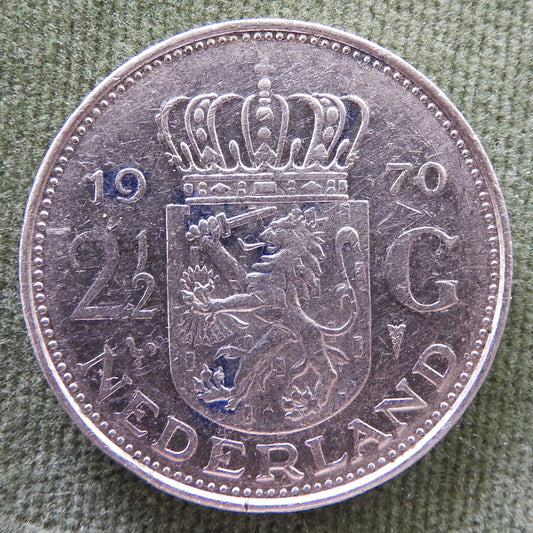 Netherlands 1970 2 1/2 Gulden Juliana Coin