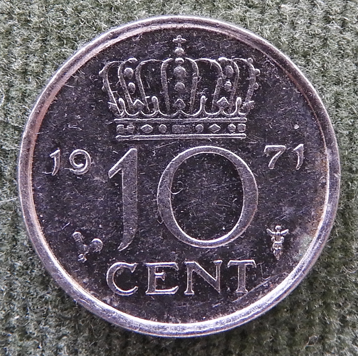 Netherlands 1971 10 Cent Juliana Coin