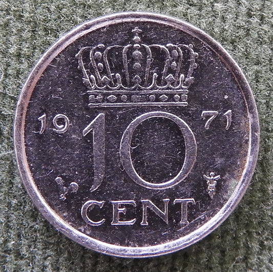 Netherlands 1971 10 Cent Juliana Coin