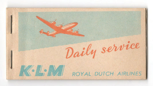 KLM Royal Dutch Airlines 1978 Stamp Booklet Of 8 Airmail Stamps (Stamps Missing)