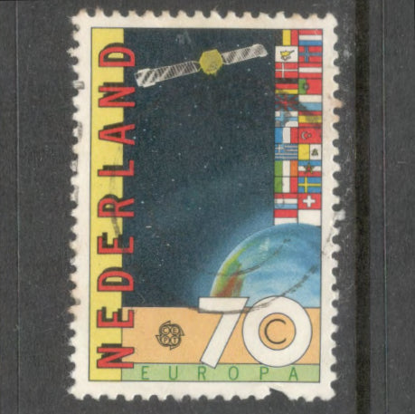 Dutch Netherlands 1983 70 Cent Multicoloured EUROPA Stamps Inventions - Perfin: 12.75x13.25
