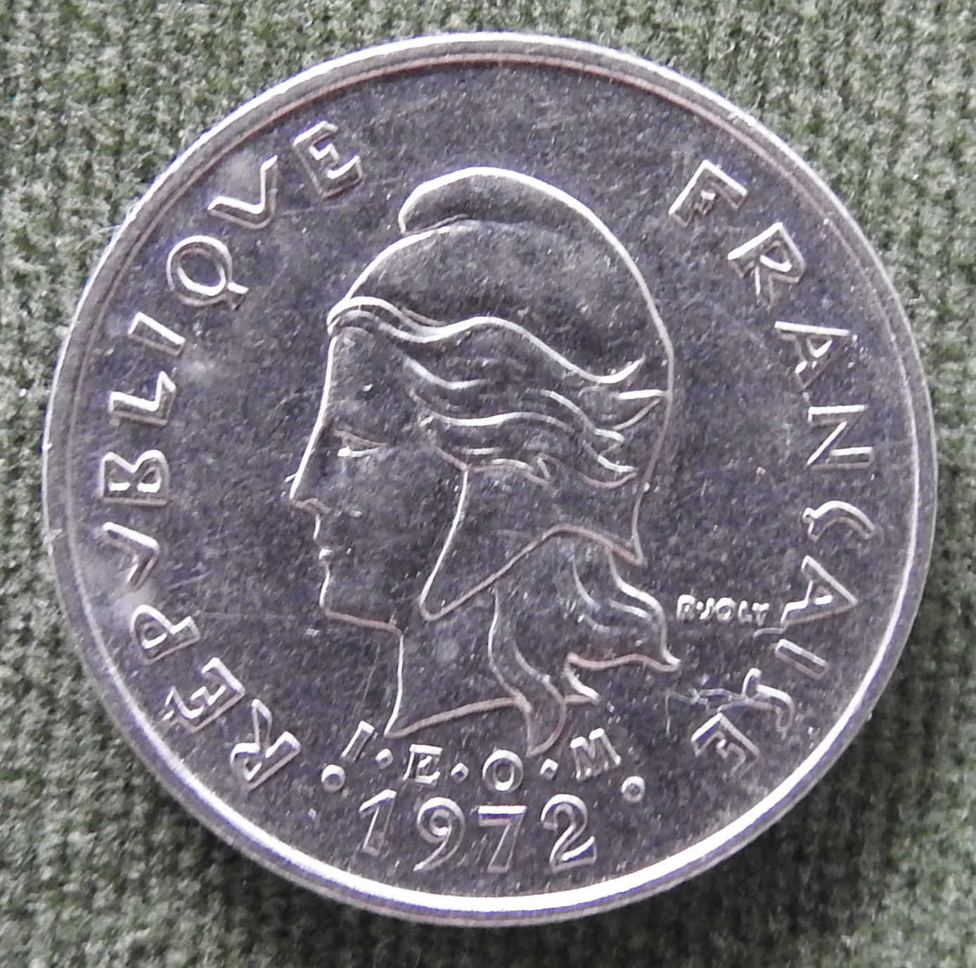 Nouvelle Caledonie 1972 10 Franc Coin