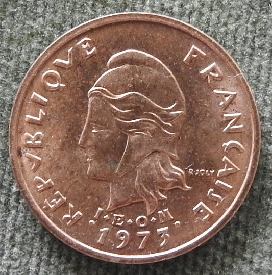 Nouvelle Hebrides 1973 2 Franc Coin