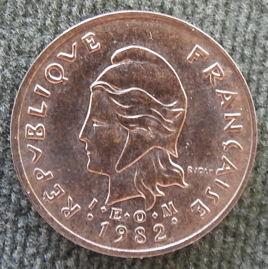 Nouvelle Hebrides 1982 1 Franc Coin