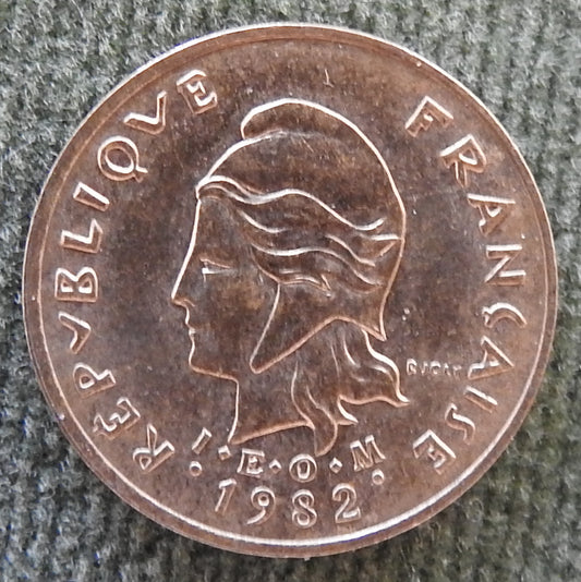 Nouvelle Hebrides 1982 1 Franc Coin
