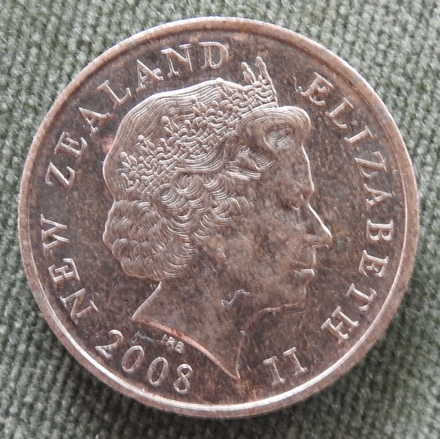 New Zealand 2008 2 Dollar Queen Elizabeth Coin