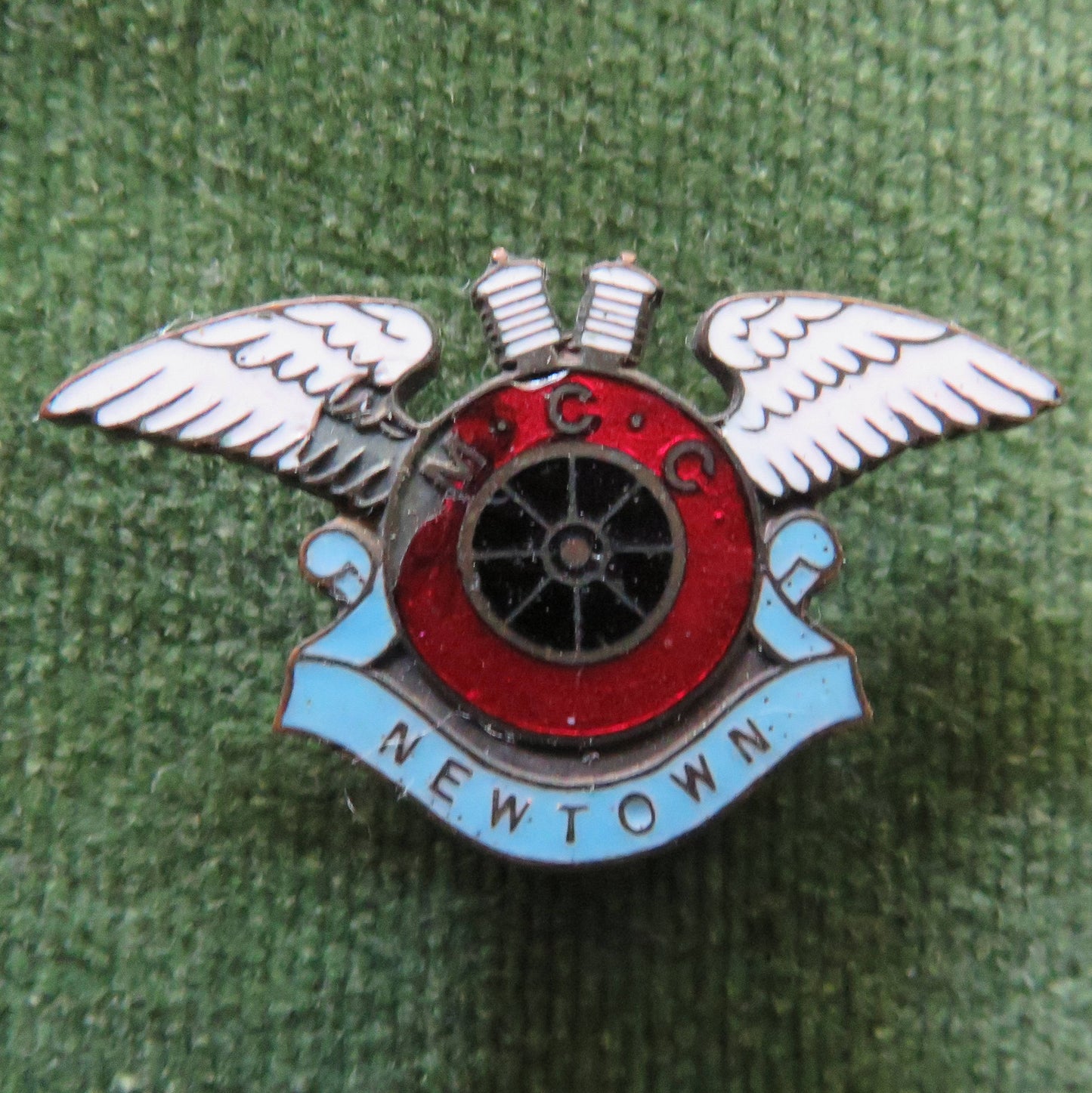 Newtown MCC Motor Cycle Club Enameled Lapel Badge