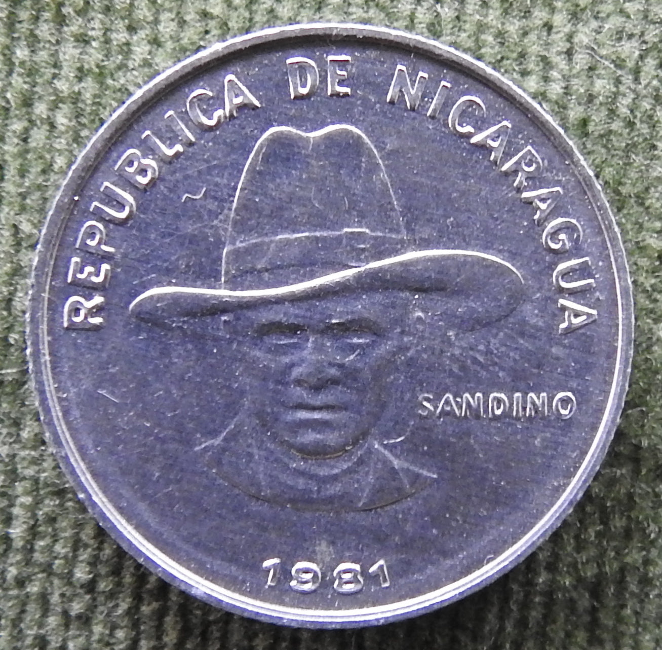Nicaragua 1981 10 Centavos Coin Augusto Nicolas Sandino