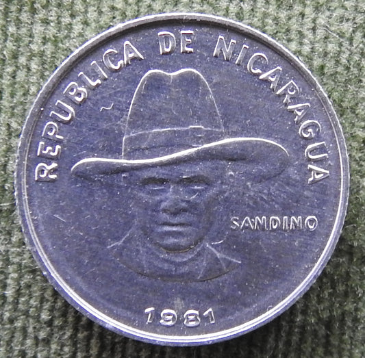 Nicaragua 1981 10 Centavos Coin Augusto Nicolas Sandino