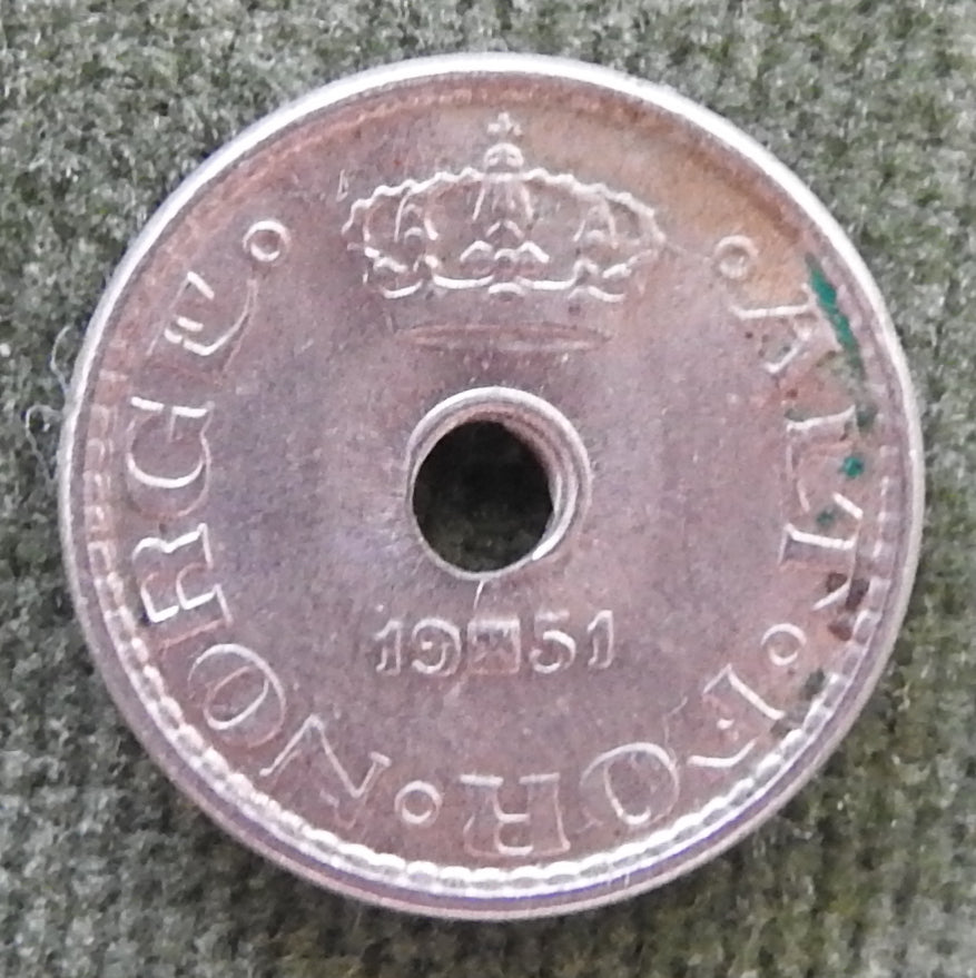 Norway 1951 10 Ore King Haakon VII Coin