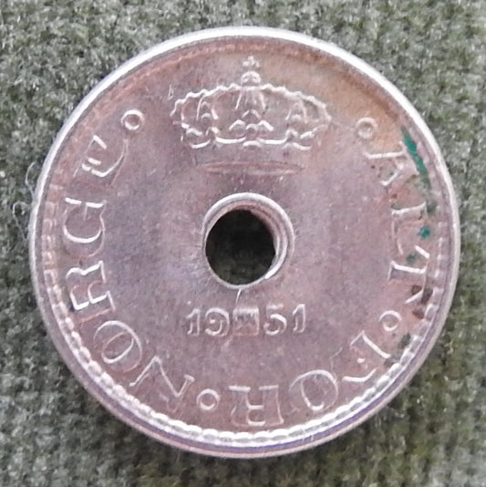 Norway 1951 10 Ore King Haakon VII Coin