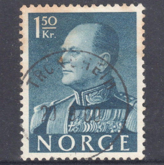 Norway 1959 1.50 Krone Dark Blue King Olav V Stamp - Perf:13