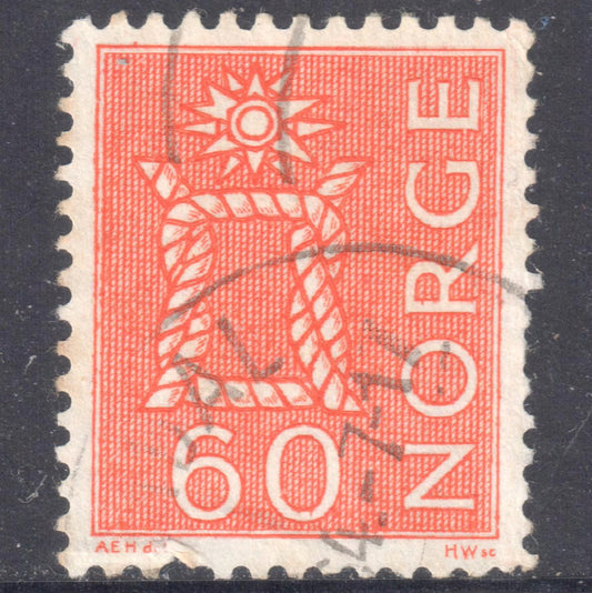 Norway 1964 - 1975 60 Ore Red Reef Knot Stamp - Perf:13